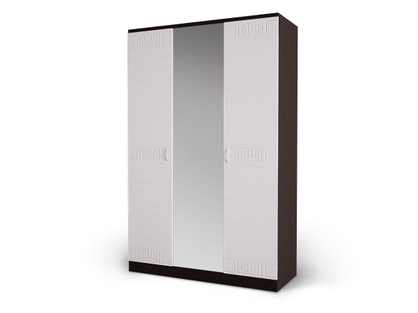 Шкаф 3-х Створчатый Афродита МДФ Венге/Белый Глянец (Ш-1500 × В-2236 × Г-524 мм)