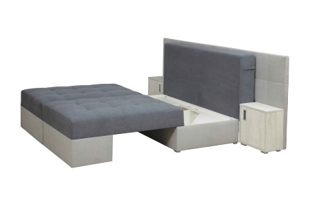 Диван трансформер Даллас темно-серый / светло-серый