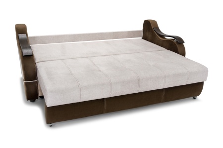 Диван еврокнижка Дублин коричневый / бежевый