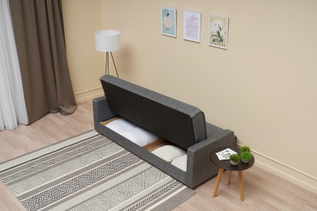 Диван книжка Лондон-2 серый