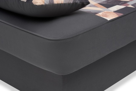 Диван еврокнижка Арвен темно-серый / принт Snow Brown