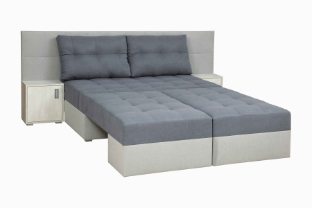 Диван трансформер Даллас темно-серый / светло-серый