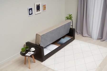 Диван книжка Лондон рогожка микс бежевая