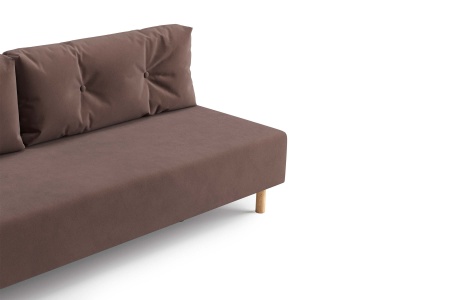 Диван еврокнижка Хольми коричневый