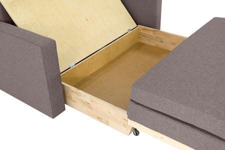 Диван выкатной Виктория-5 коричневый