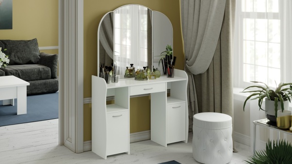 Туалетный Столик с Зеркалом Софи №2 Разные Цвета/Ш-1068 × Г-330 × В-1620 мм