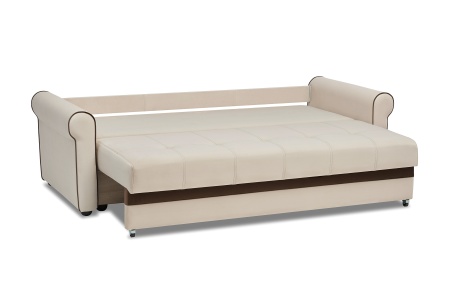 Диван еврокнижка Верона велюр бежевый