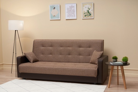 Диван книжка Лондон рогожка микс коричневая